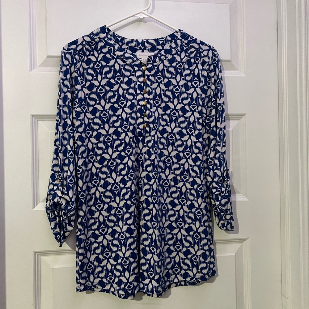 Blue Pattern Blouse